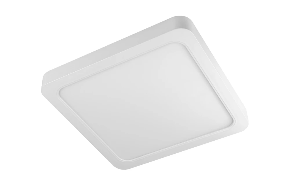 GTV MAXIS downlight, LED, 24W, 1950lm, CCT, AC220-240V, IP44, recessed, square, baltas