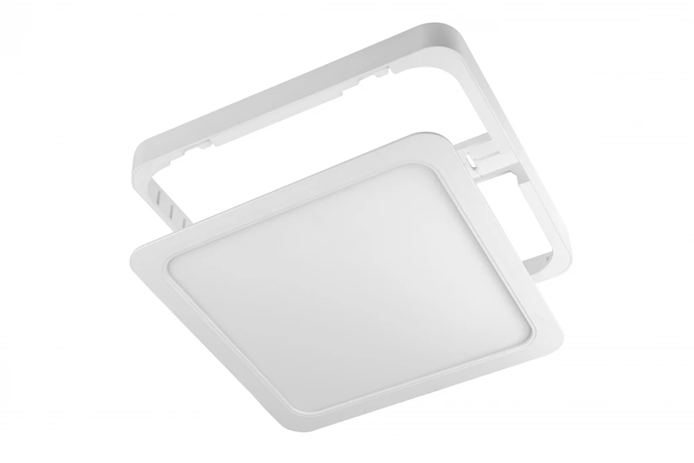 MAXIS downlight, LED, 24W, 1950lm, CCT, AC220-240V, IP44, recessed, square, baltas