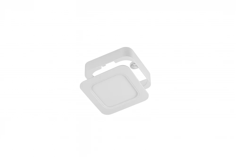 MAXIS downlight, LED, 6W, 480lm, CCT, AC220-240V, IP44, recessed, square, baltas