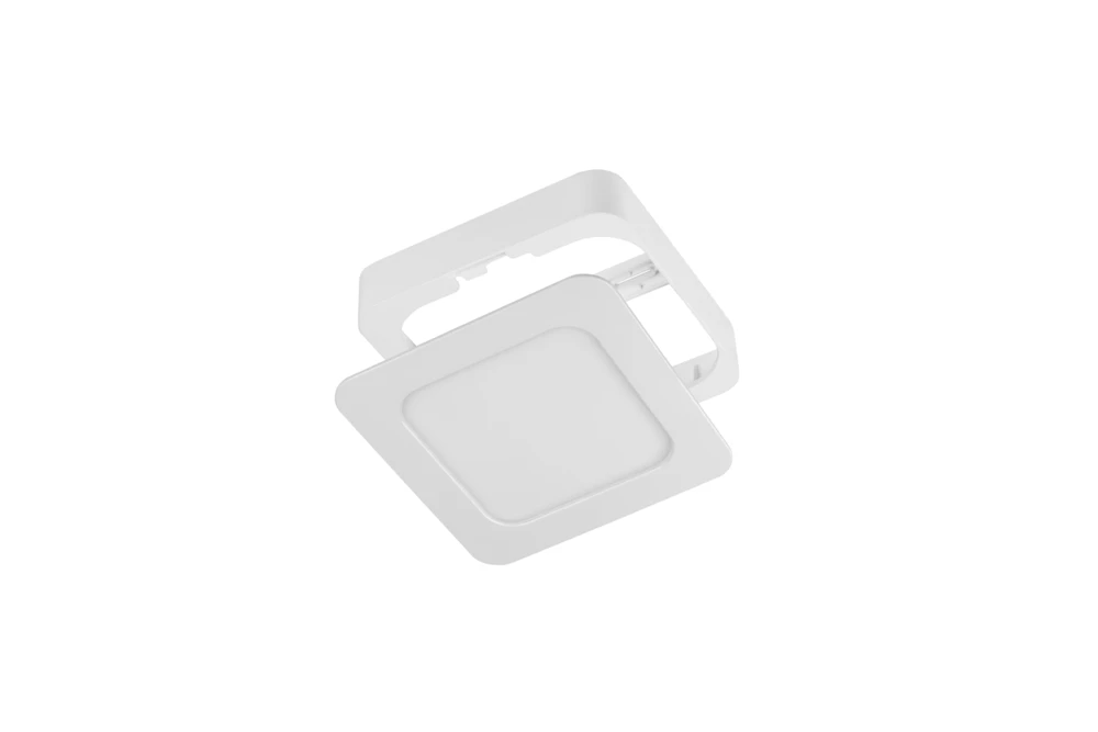 GTV MAXIS downlight, LED, 9W, 720lm, CCT, AC220-240V, IP44, recessed, square, baltas