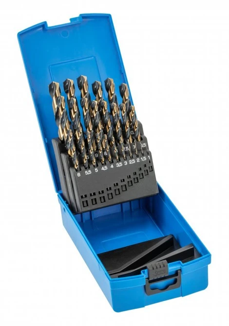 Grąžtų komplektas metalui Hogert HT6D800; 25 vnt.