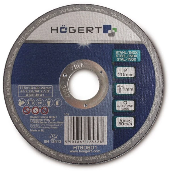 HOGERT Metalo/inox šlifavimo diskas, 230 mm, 1,9 mm