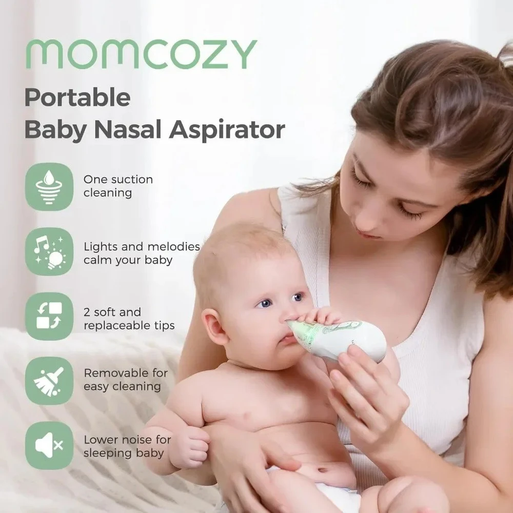 MOMCOZY KŪDIKIŲ NOSIES ASPIRATORIUS SU ILGAI LAIKANČIA BATERIJA