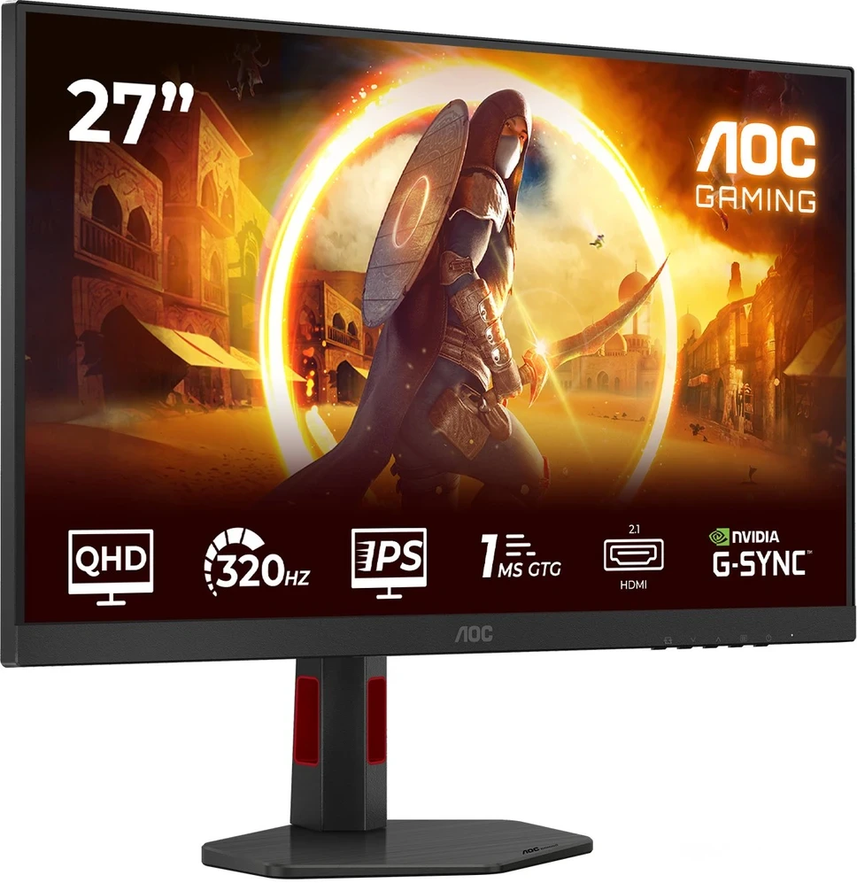 Monitorius AOC | Q27G4SRU | 27 " | Fast IPS | QHD | 16:9 | 320 Hz | 0.3 ms | 2560 x 1440 pikselių | 400 cd/m² | HDMI jun (Pažeista pakuotė)