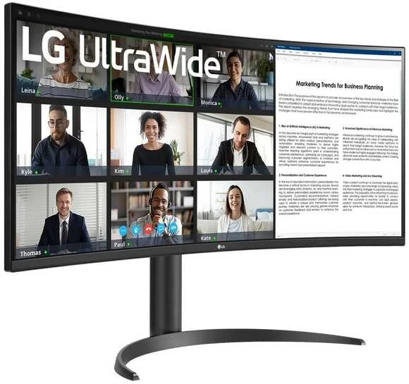 Monitorius LG 34WR50QK-B | 34 " | VA | QHD | 21:9 | 100 Hz | 5 ms | 3440 x 1440 pikselių | 240 cd/m² | HDMI jungtys quan (Atnaujinta)