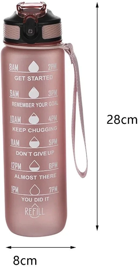 Motyvuojanti gertuvė su laiko žyma, 1000 ml, rožinė