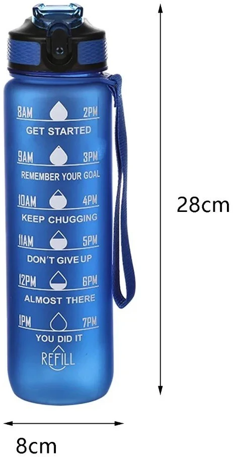 Motyvuojanti gertuvė su laiko žyma, 1000 ml, mėlyna