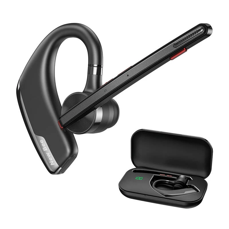 New Bee M51 Bluetooth 5.2 - belaidė ausinė / laisvų rankų įranga, juoda