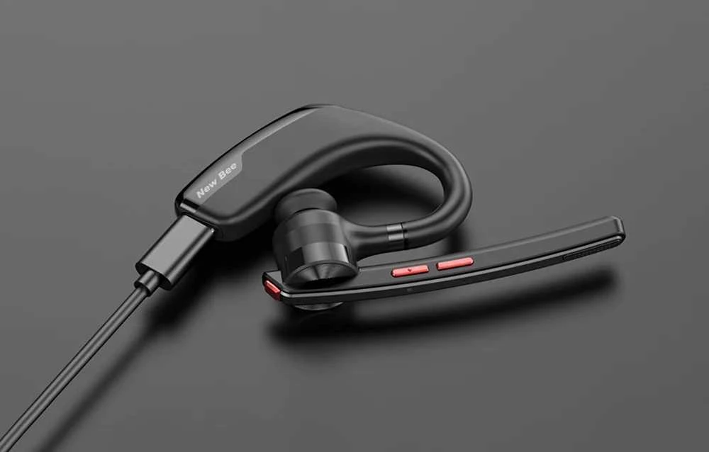 New Bee M51 Bluetooth 5.2 - belaidė ausinė / laisvų rankų įranga, juoda