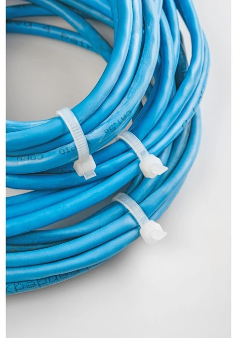 GTV Nailoninės kabelių juostelės 2,5 x 200 mm, 100 vnt., Baltas