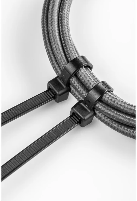 GTV Nylon Cable Ties 2.5 x 200 mm, 100 pcs, Juodas