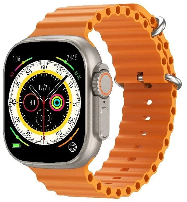 Orange Išmanusis laikrodis Riversong Motive 8 Ultra SW808, Light Gray/oranžinis