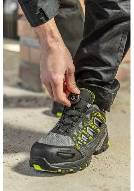 HOGERT PAGLAU safety sandals LACE SYSTEM S1PS SR FO juodas/žalias 42