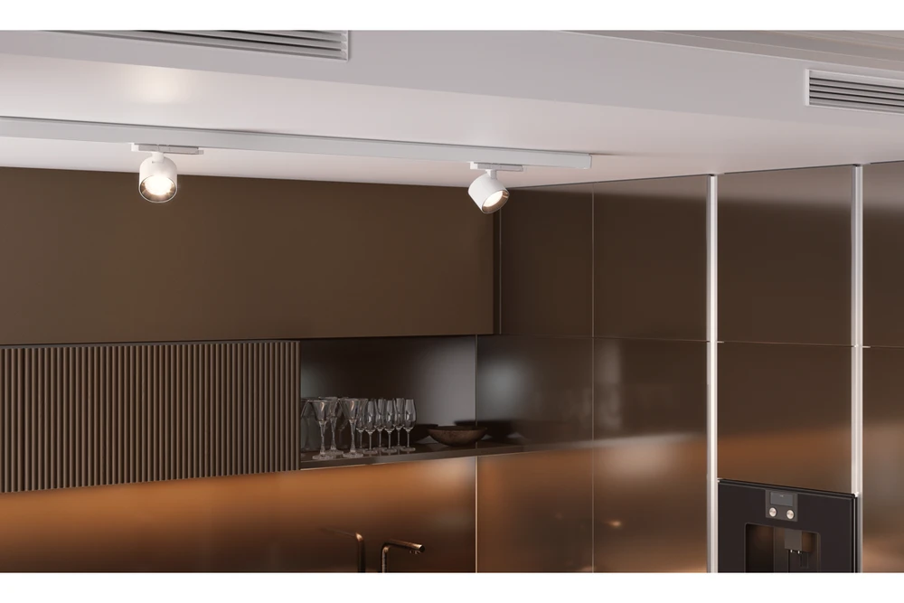 Pakabinamas šviestuvas LUMEO Track Spotlight, LED, 15W, 1500lm, CCT, AC180-250V, 50°, CRI90+, baltas
