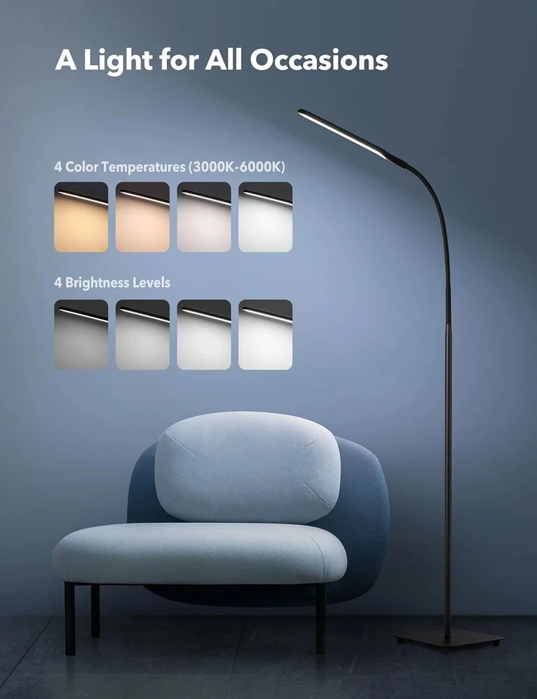 Pastatomas LED šviestuvas, TaoTronics TT-DL072, juodas
