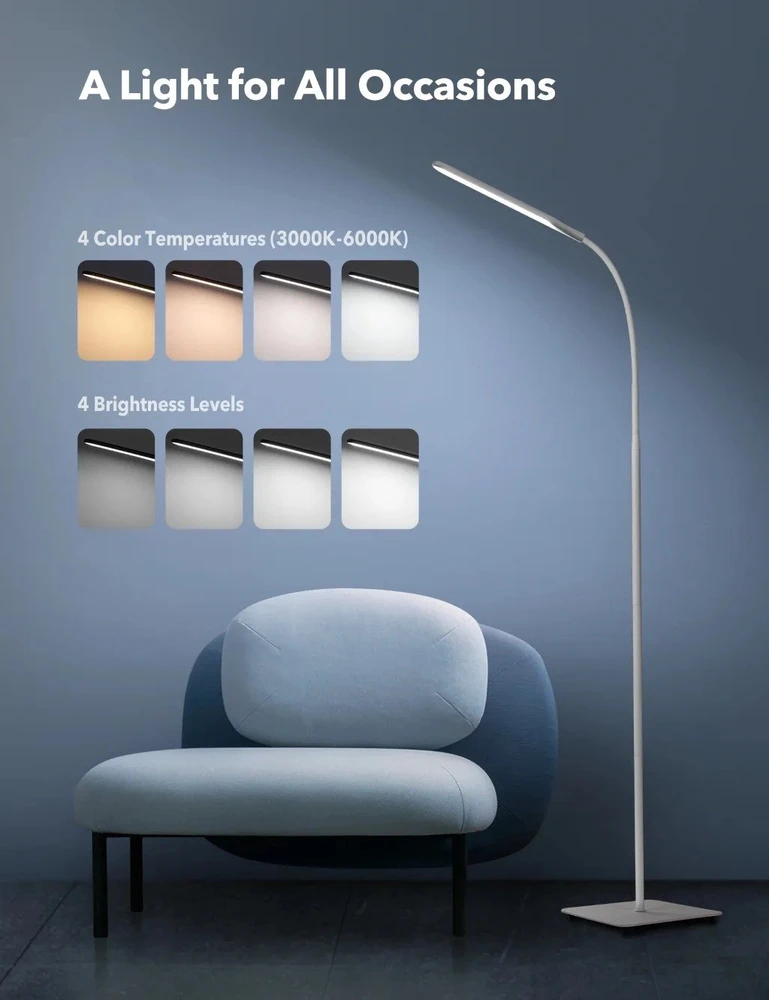 Pastatomas LED šviestuvas, TaoTronics TT-DL072, baltas