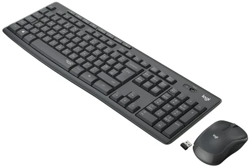 Pelė Logitech MK295 Silent Wireless Combo Belaidė klaviatūra, US Int, Graphite (SPEC) (Pažeista pakuotė)