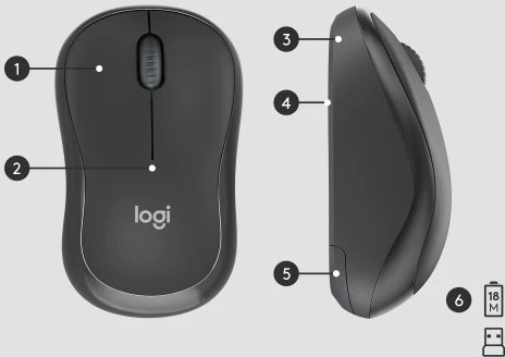 Pelė Logitech MK295 Silent Wireless Combo Belaidė klaviatūra, US Int, Graphite (SPEC) (Pažeista pakuotė)