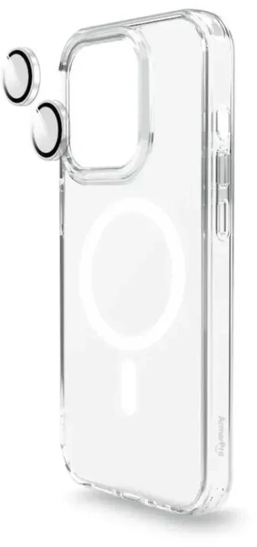 Permatomas 2in1 MagSafe telefono dėklas ArmorPro skirtas iPhone 15 Plus