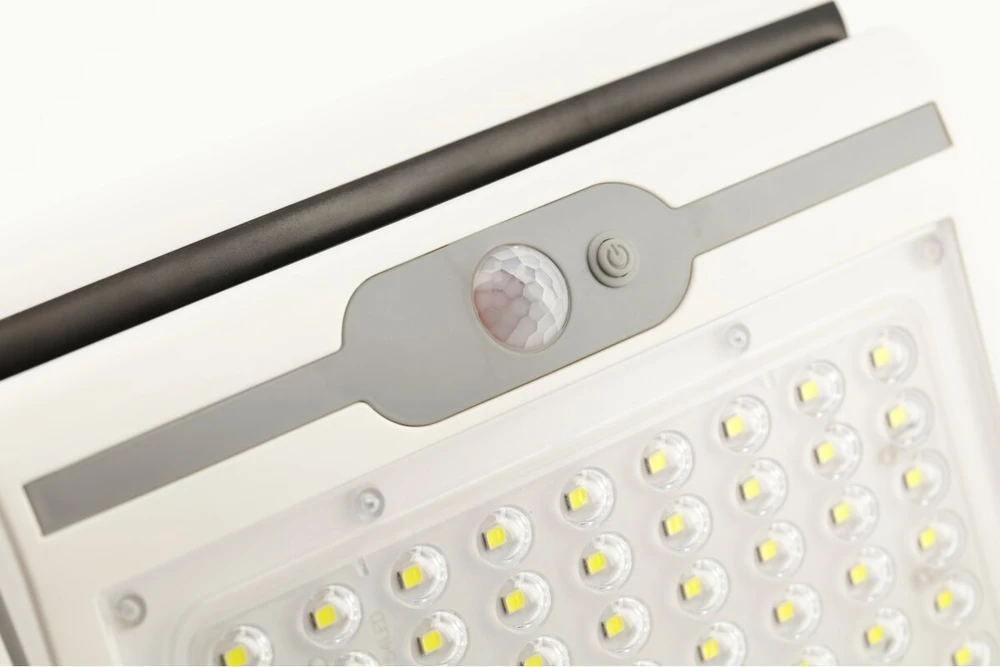 RAMOS saulės fasado šviestuvas su judesio / sutemų jutikliu, 50W, 300lm, 3,7V 1800mAh, IP4