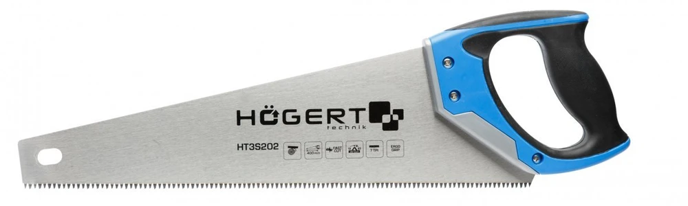 Hogert Rankinis pjūklas 400 mm, 7 TPI, trijų pusių skustuvo dantys