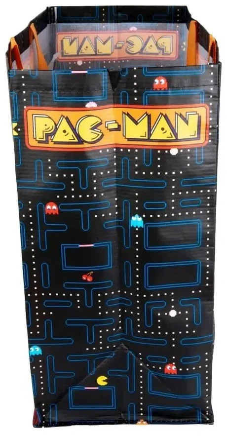 Retro pirkinių krepšys Konix Pac-Man su Blinky dizainu 40x45x20cm, juodas