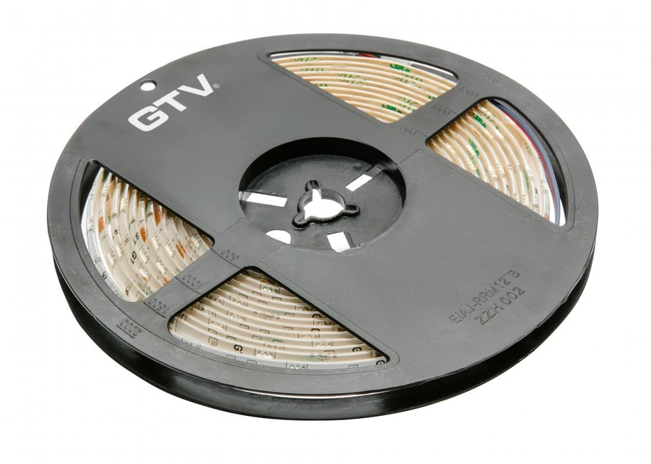 GTV RGB blykstės juosta, 150 LED, 36 W, atspari medienai, 10 mm, ritinys 5 m, 12 V