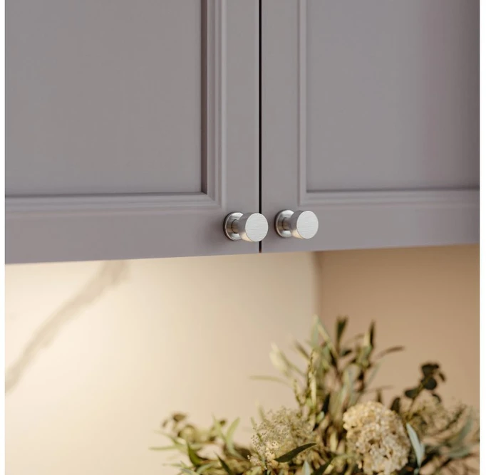 RING inox knob - brushed steel