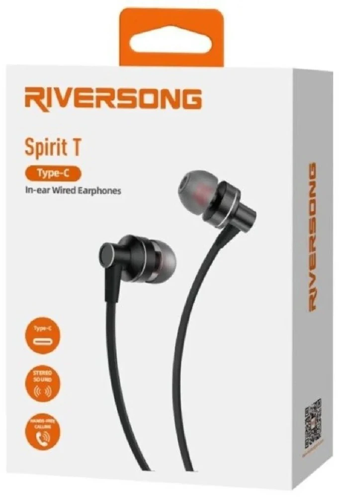 Riversong laidinės ausinės Spirit T EA276 juodos