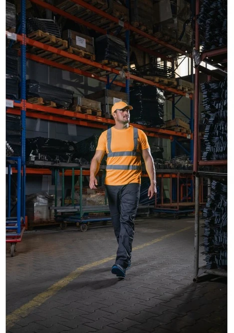 ROSSEL Hi visibility poliesterio marškinėliai oranžiniai 3XL (58)