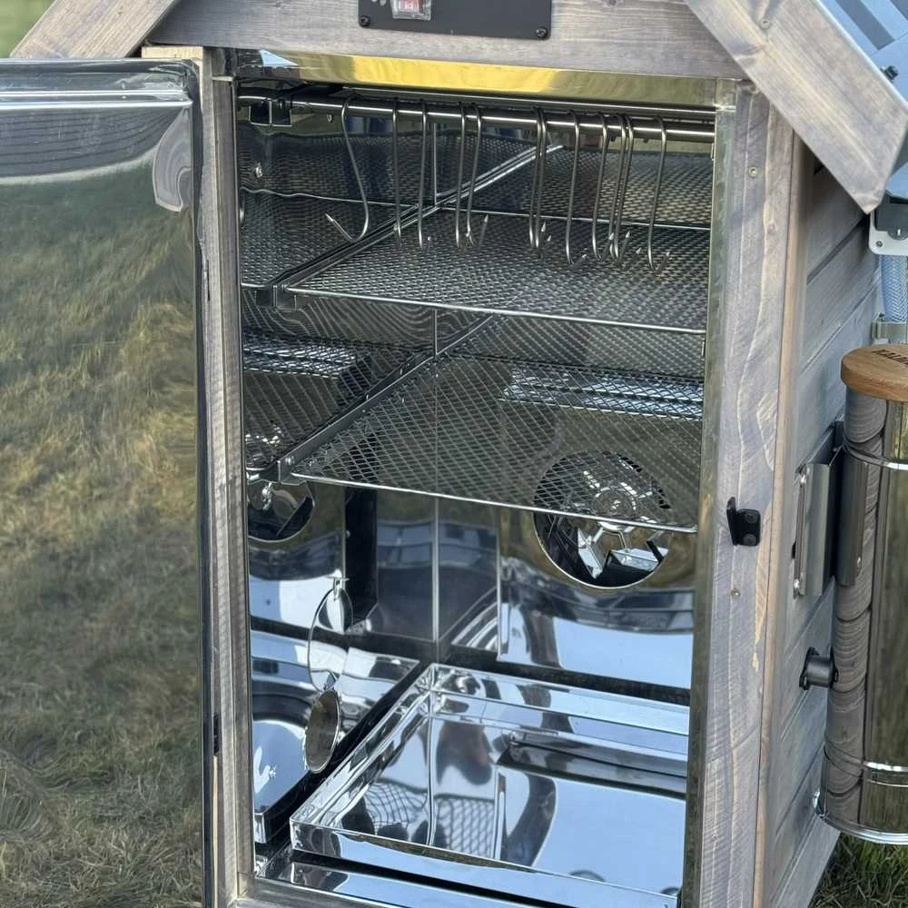 Rūkykla elektrinė Kalmetal Kalwood 120L su dūmų generatoriumi, ruda