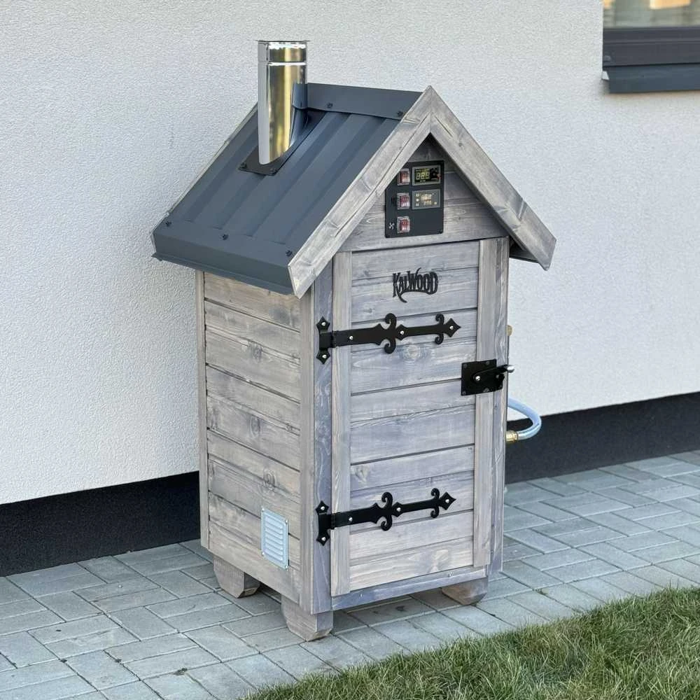 Rūkykla elektrinė Kalmetal Kalwood 120L su dūmų generatoriumi, antracitas