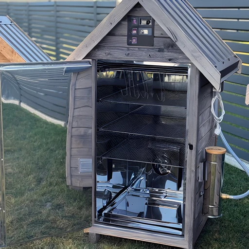 Rūkykla elektrinė Kalmetal Kalwood 310L su dūmų generatoriumi, antracitas