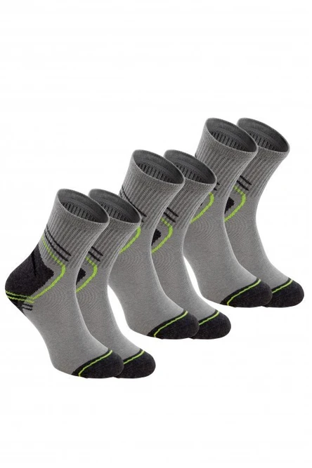 HÕGERT SAAR short socks light pilka/žalias 43-44 (3 pairs/pack)