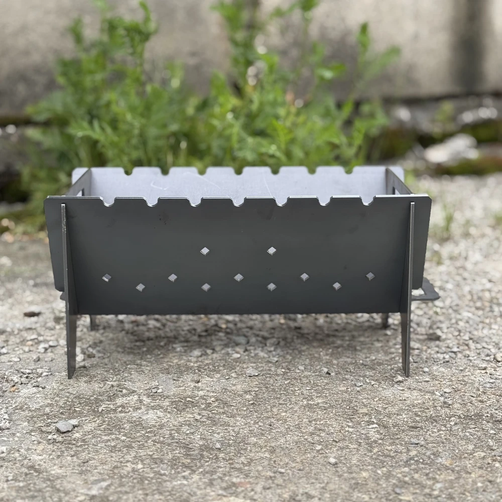 Šašlykinė iškylai Kalmetal 4mm storio plieno