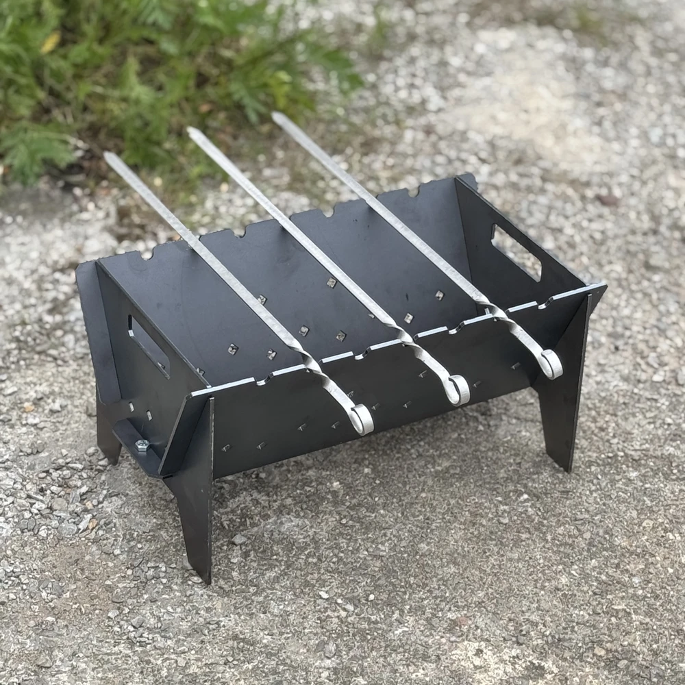 Šašlykinė iškylai Kalmetal 4mm storio plieno