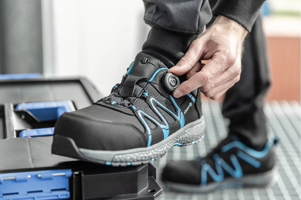 SCHMUTTER apsauginiai batai LACE SYSTEM S1P SRC tamsiai pilka/mėlyna 44