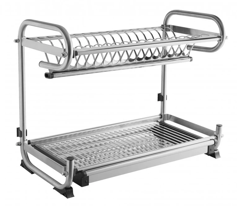Self-standing two tier dish rack (inox)