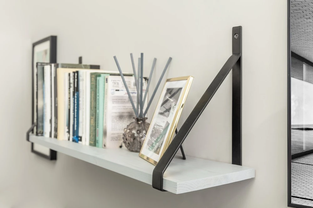 Shelf support GINO, 30x22 cm, juodas mat