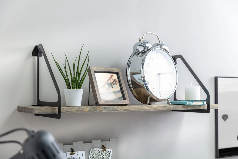 Shelf support INGRID, 26x23 cm, juodas mat