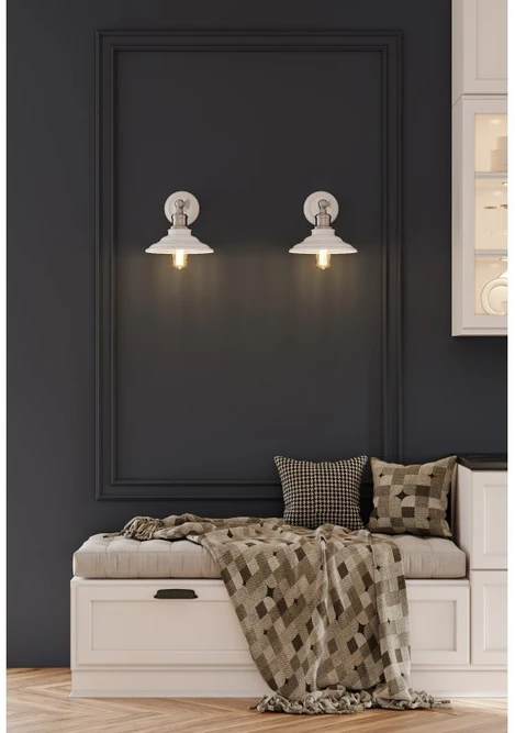 GTV Sieninis šviestuvas LORET+ su jungikliu, 8267, AC220-240V, 50/60Hz, 1*E27, maks.40W, skers