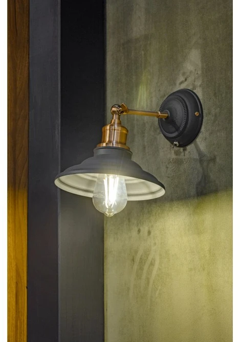 Sieninis šviestuvas LORET+ su jungikliu, 7901, AC220-240V, 50/60Hz, 1*E27, maks.40W, skers