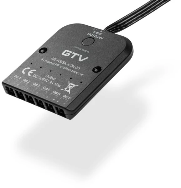 Signal receiver for SKY system, 8A, 12V/96W,24V/192W, 1m cable with mini amp