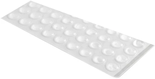 GTV Silikoninės pagalvėlės baldams, 7x1,5mm, skaidrios, 100 vnt.