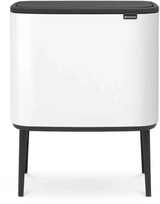 Šiukšlių dėžė Brabantia Bo Touch, 3 x 11 l, Balta (Pažeista pakuotė)