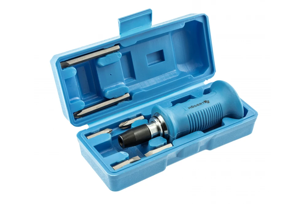 Makita Smūginis atsuktuvas Hogert HT1S077 + sukimo antgaliai