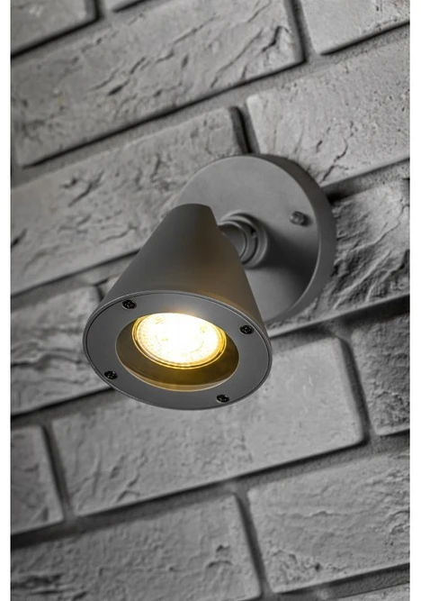 Sieninis šviestuvas GTV Sodo šviestuvas LUSTINO-D , GU10, MAX.20W, IP44, AC220-240V, 50-60Hz, apatinis sieninis šv