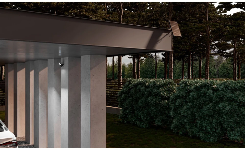 Solar floodlight with motion sensor ALTON, LED, 2000lm, 4000K, 6000mAh replaceable, IP65,