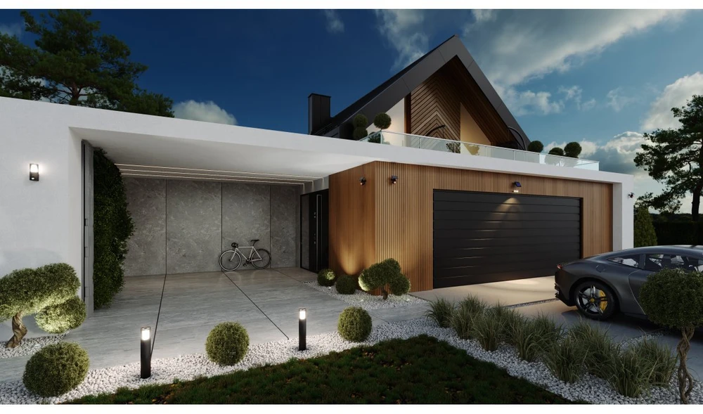 Solar luminaire with motion and dusk sensor DAVOS, LED, 1000lm, 4000K, 2000mAh, IP54, blac