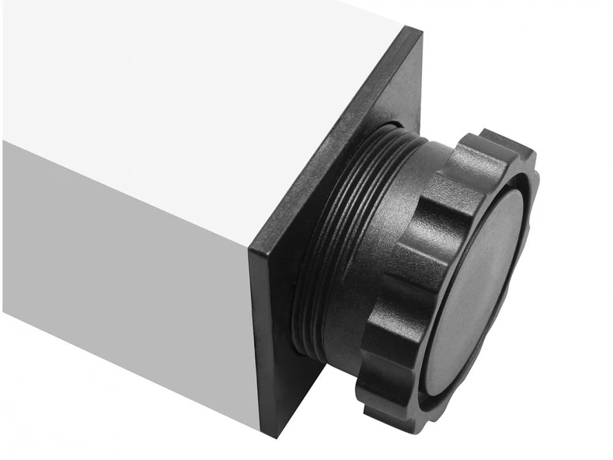 Square aliuminio table leg with regulation foot
